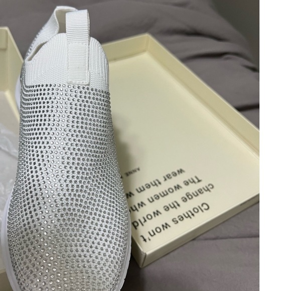 Rare White Crystal Slip On iFlex Shoes 👟 Anne Klein / size 6 - Picture 2 of 7
